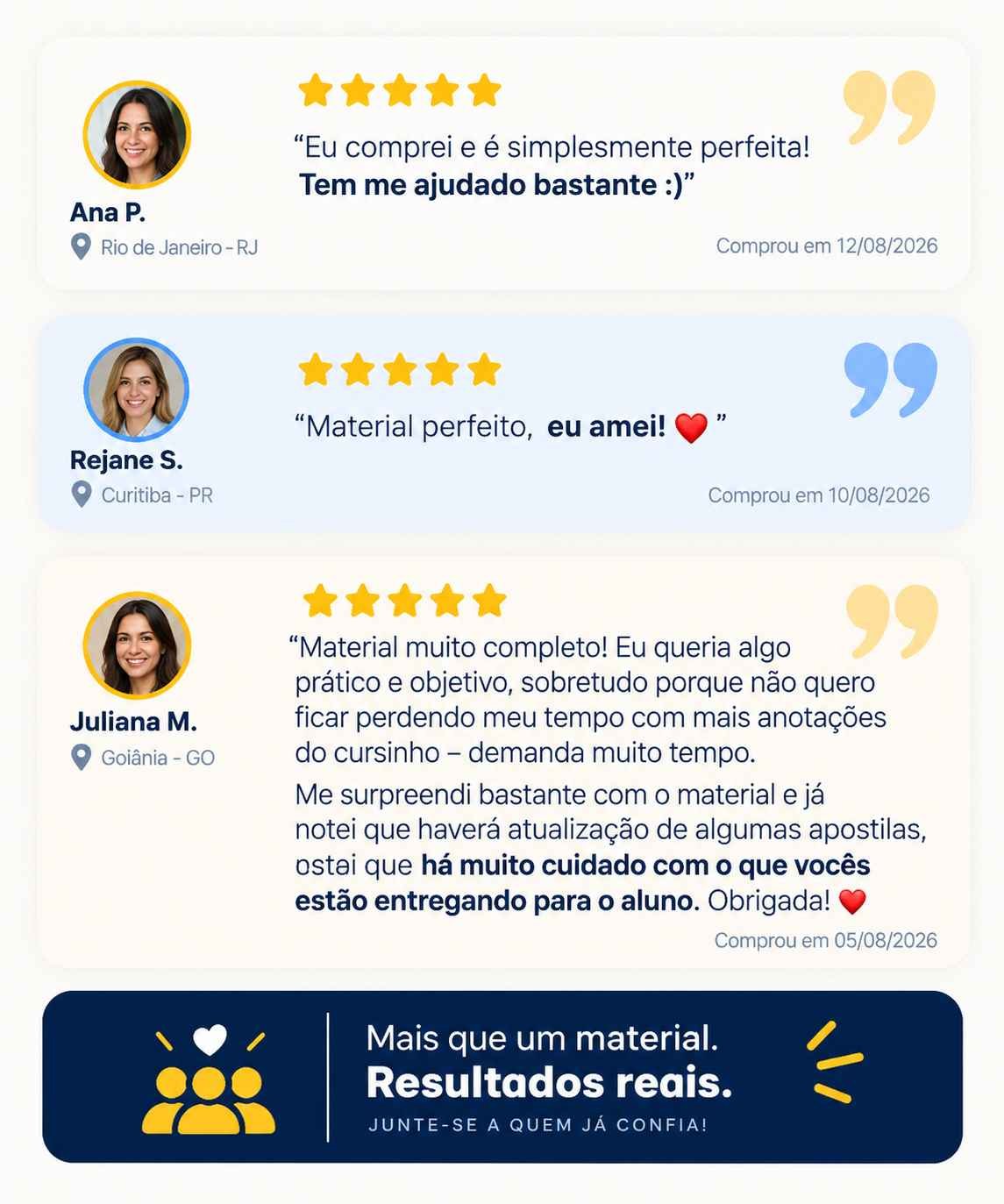 Depoimento de cliente