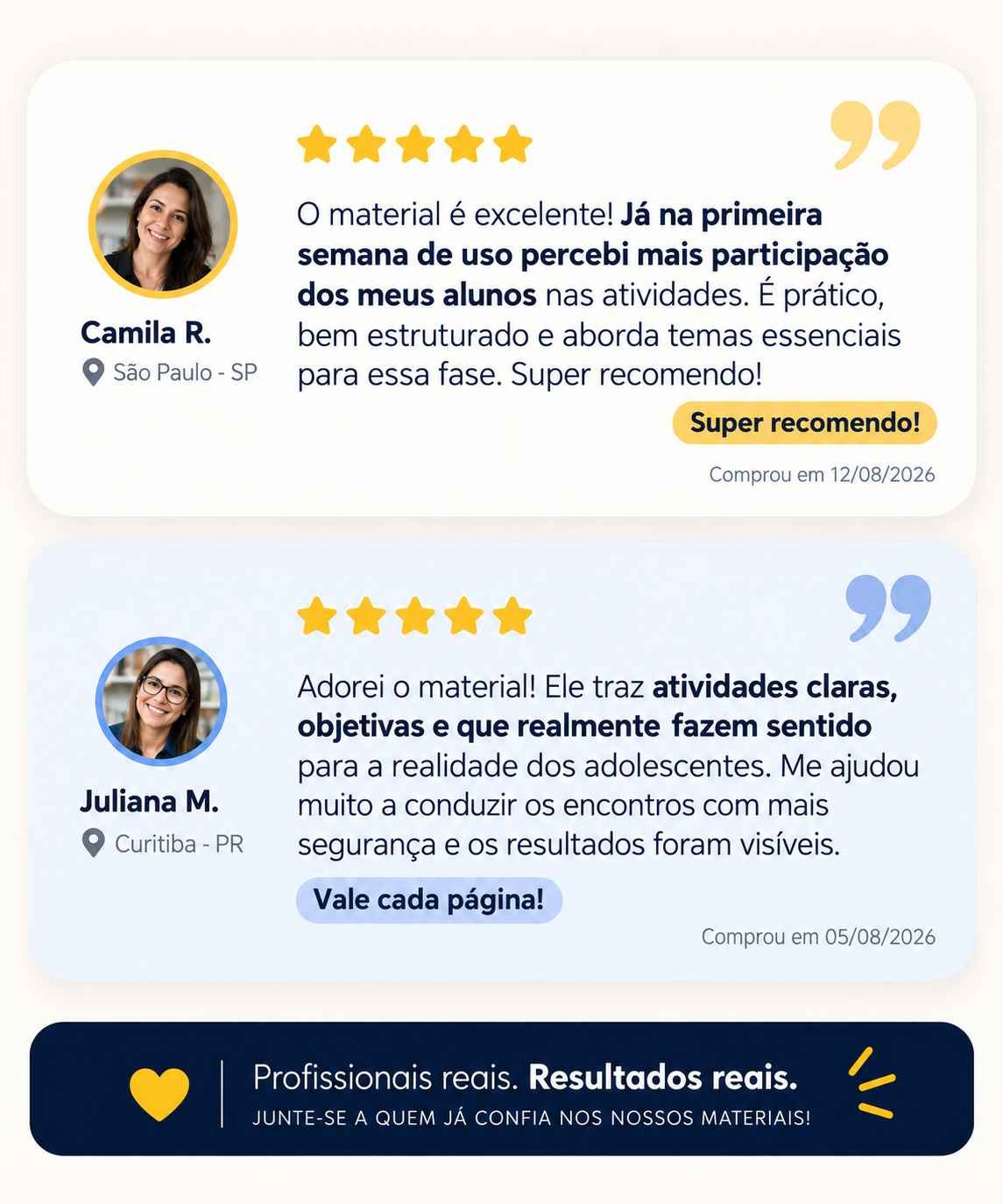 Depoimento de cliente